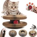 Kitty Kurlz Kattelegetøj - Magisk Orgel Kattekløsbræt, Interaktiv Kløsemåtte, Foldbart Harmonika Kattelegetøj-XF35-