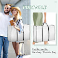 Miniatyrbilde 2 av 2: Bærbar 70in brudekjole klespose med brud tote bag 8in gusseted kjoleposer for kjoler lang 4 lommer kjoledeksel White