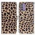 Miniatyrbild 1 av 5: Skyddande mobilskal med leopardmönster, magnetiskt spänne, läder, stativ och plånboksfunktion för Nokia G42
