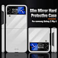 Miniatyrbild 3 av 5: Slim fodral för Samsung Galaxy Z Flip 4, Galaxy Z Flip 4 fodral, skyddande hårt PC-skal halkfritt stöttåligt för Z Flip 4 (blank vit)