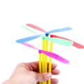 Miniatyrbilde 5 av 5: Naievear 100 stk. Dragonfly Shape Hånd Push Flygende Propell Utendørs Sports Spill Barn Leker