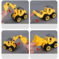 Miniatyrbilde 2 av 4: 4 i 1 Anleggsmaskiner Lastebil Leker Sett Demonter Pedagogisk Bærbar Ingeniørfag Leker Playset For Barn