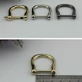 Miniatyrbillede 2 af 5: 1,8 cm Skrue Dee D-ring Spænde Lås Diy Læder Håndtaske Rem Bælte Bagage Håndværk Gold