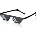 Pikkukuva 1 / 5: Mosaiikkiaurinkolasit Cool Eyeglasses 8 Bit Pixel Aurinkolasit Miehet Naiset Lapset Valokuva Rekvisiitta Juhlan Koriste Musta