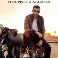Pikkukuva 2 / 5: Mosaiikkiaurinkolasit Cool Eyeglasses 8 Bit Pixel Aurinkolasit Miehet Naiset Lapset Valokuva Rekvisiitta Juhlan Koriste Musta