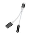 Miniatyrbilde 4 av 4: USB Type-C til 3,5 mm Jack AUX Audio Splitter Konverter Adapter + Ladekabel