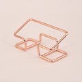 Miniatyrbillede 1 af 3: Skrivebords-Visitkort Holder, Metal Visitkort Holder Display, Visitkort Stativer til Skrivebord, 1 Pakke, Rosenguld