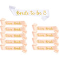 Miniatyrbillede 1 af 5: Høns Party Tilbehør Sashes Sæt - Brud Til At Være Og Team Brud Sashes