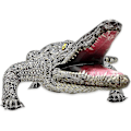 Miniatyrbilde 3 av 5: Realistisk oppblåsbar alligatorleke, flott for sumpfestdekorasjoner, krokodillepranks for voksne K