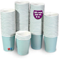 Miniatyrbillede 1 af 5: QU*100 x 240 ml blå papirkrus, slidstærkt kartonpapir, robuste engangskrus til fester og arrangementer