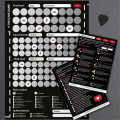 Miniatyrbillede 4 af 5: Spil Scratch Off Poster Spil til par Valentinsdag Gaver Vægplakat Hendes og til hende Black