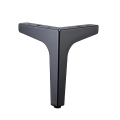 Miniatyrbillede 2 af 4: 1/4 stk. Metalmøbel Sofa Ben Diy Skabfødder Møbelben Hjemmeindretning Black 1PC 15cm