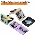Miniatyrbild 2 av 5: Z Flip 5 Ring Case, slim Hinge Protection Shockproof Case For Samsung Galaxy Z Flip 5 Med Hand Strap & Ring Gold