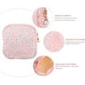 Miniatyrbillede 2 af 5: 1 stk. Pink hygiejnebind opbevaringspose udendørs bind pose hygiejnebind pose pung menstruationsprodukter bomuldslinned babyposeholder stor kapacitet