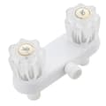 4 tums RV duschventilavledare med dubbla vred kranbyte Vit transparent