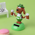 Miniatyrbild 4 av 4: Solcells-driven dansande bobblehead-ölhund pedagogisk leksaksbil prydnad leksak barn