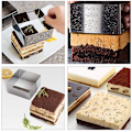 Miniatyrbillede 2 af 5: Sæt af 3 Kageforme Ringe, Kvadratisk Mousseform Rustfrit Stål Kagering Non-stick Dessert Ring Past