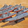 Miniatyrbilde 2 av 4: Krigsskip Hangarskip 8-delt Sett 4D Samlet Skip Modell Leke