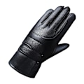 Miniatyrbillede 2 af 5: Fleece-foret tykkelse koldsikret pu varme bomulds handsker kørsel motorcykel vind og regn bevis læder handsker Palm non-slip cloth