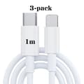 iPhone-lader - 3-pakning - LADEKABEL - 20W USB-C - Hurtiglader Vi 3 stk