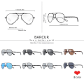 Pikkukuva 5 / 5: Barcur Polaroid aurinkolasit miehille Pilot aurinkolasit miehille lisävarusteet ajoon kalastukseen vaellukseen silmälasit Oculos Gafas De Sol Black Gray BARCUR Original
