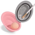 Miniatyrbild 1 av 4: Vikbar Silikon Sminkborstrengöringsskål Verktygsset Rosa Grå