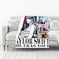 Miniatyrbillede 3 af 5: Taylor Swift The Eras Tour Tæppe Blødt Varmt Fluffy Tæppe Til Soveværelse, Sofa, Fest Dekorationer Gave-yuyu