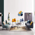 Miniatyrbilde 5 av 5: 4 skråstilte bordben, metallskapben, kjegleformede møbelben, rustfritt stål, svartlakkert 20 cm høye, sklisikre og stille erstatninger for sofaer, bord og ot
