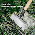 Miniatyrbilde 2 av 5: Multifunksjonell rengjøringsspade jordluking tykk rengjøring flat spade for hage gårdsplass gårdsbruk 30cm