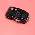 Miniatyrbillede 3 af 5: AV til VGA-adapter RCA VGA-konverter PC RCA Composite S-video AV-indgang til PC VGA LCD-udgang Konverter