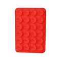5-pack Silicone Suction Cup Phone Case Holder - Self-Adhesive Hands-Free Mount Compatible with iPhone & Android red