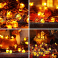Miniatyrbild 3 av 5: Höst Ekolljussträng Thanksgiving 3d Ekolljussträng 3m 30 Led Vattentäta Ljus Batteridriven, Thanksgiving Höst Jul
