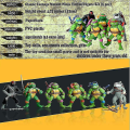 Miniatyrbild 2 av 2: 6 st Ninja Turtles Actionfigur Cartoon Tartaruga Ninja Leksaker för Barn Anime Figur Docka Födelsedagspresenter