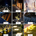 Miniatyrbilde 5 av 5: Solcelle gulvlamper, 12 LED sollamper for utendørs bruk, hagelamper 6000 K, IP65 vanntett, varmt hvitt (8 stk)