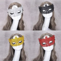 Miniatyrbillede 3 af 5: Pakke med 4 venetianske masker, maskebalmasker, karnevalsfestmasker, glitrende festmasker