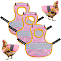 Miniatyrbillede 1 af 5: 3 stk. hønserefleksvest justerbar kyllinge sele gå kylling hønseforklæder til høns fjerbeskyttelse 3Pcs Pink