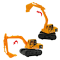Pikkukuva 9 / 9: 1:64 seoslegering-ingenieurstruck-graafmachine-vorkheftruck met 24 sets verkeersborden
