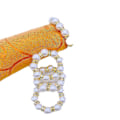 Miniatyrbillede 2 af 5: 100 stk. Perle Servietringe Servietringholder Imitation Perle Hvide Servietringe Elegant Rhinestone Servietringholder til Formelle Bryllupper Hjemmemiddag