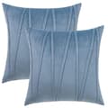 2-pack Boho Sammet Kuddfodral Dekorativa Mjuka Enfärgade Utomhuskuddar för Soffa Säng 45x45 cm Blå