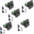 5 RJ45 CAT.5E ledningsterminaler netværkscomputermoduler (sort)