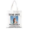 Pikkukuva 1 / 5: Taylor Swift The Eras Tour -kangaskassi Olkatote -ostoskassi Lahja TS-faneille Musiikin Ystäville