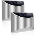 2-pack Solar Fence Lights, Waterproof LED Wall Lights for Garden and Yard