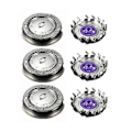 Miniatyrbilde 2 av 5: 9 stk. Erstatningshode for barberhøvel for Philips Norelco HQ3 HQ4 HQ55 HQ56 HQ6900 HQ6868 HQ5812 HQ6874 Razor Blade silver