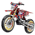 Pikkukuva 1 / 3: 1:8 Tekninen huipputekninen moottoripyörä Motocross Crf -malli Rakennuspalikat Maastoauto MOTO Moc -palikat Lahjat Diy-lelut Lapset Pojat 556PCS