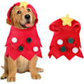 Miniatyrbillede 1 af 4: Julekostume til kæledyr, Hundekat Juletræskostume Kat Julehat Julekostume Tilbehør til Julepynt Kæledyrs Julefest C Red