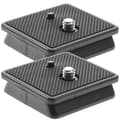 2 pcs Tripod Mount Tripod Quick Release Plate 1/4 inch Screw Tripod Camera Mount Black 4.6X4.2X0.6CM