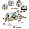 Miniatyrbild 2 av 4: Väggmonterat fällbord, fällbart skrivbord, fällbart träbord, väggmonterat fällbord för kit