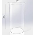 Miniatyrbillede 1 af 4: Stor Glaslanterne til Orkanlys, Åben i Begge Ender, 10 cm Bred x 20 cm Høj Klar Clear 4'' wide x 8'' tall