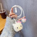 Miniatyrbilde 3 av 4: Søt tegneserie hurtigladerbeskyttelse for Apple 18W 20W iPhone 14 13 12 hello kitty