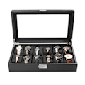 Miniatyrbilde 5 av 5: Watchbox / Klockbox 12 klokker Carbon Luxury modell i sort CW012